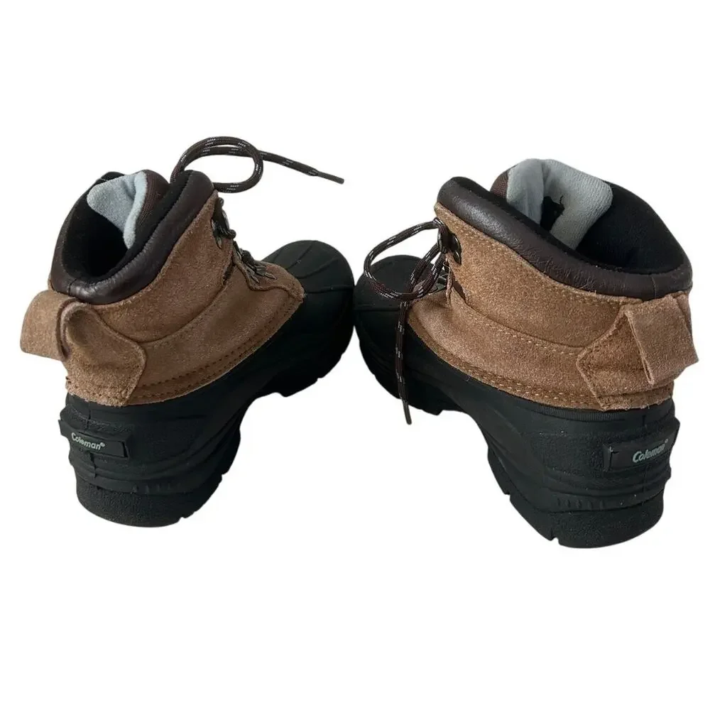 COLEMAN Snow Boots Women's Glacier Thinsulate Suede Brown Lace Up Size 6